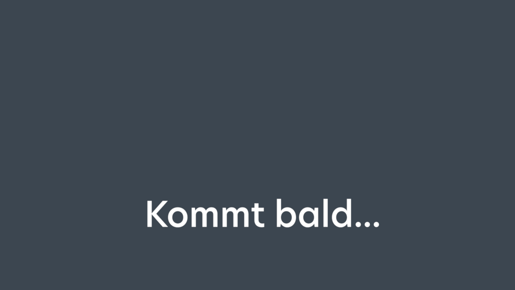 Dunkler Hintergrund mit dem Text "Kommt bald..."
