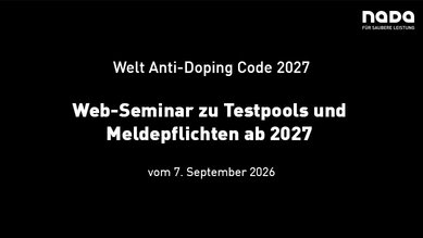 Vorschaubild für das Video zu einem Web-Seminar der NADA.