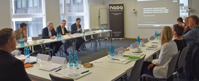 Die Teilnehmenden vom gemeinsamen Austausch mit staatlichen Ermittlungsstellen in Bonn.