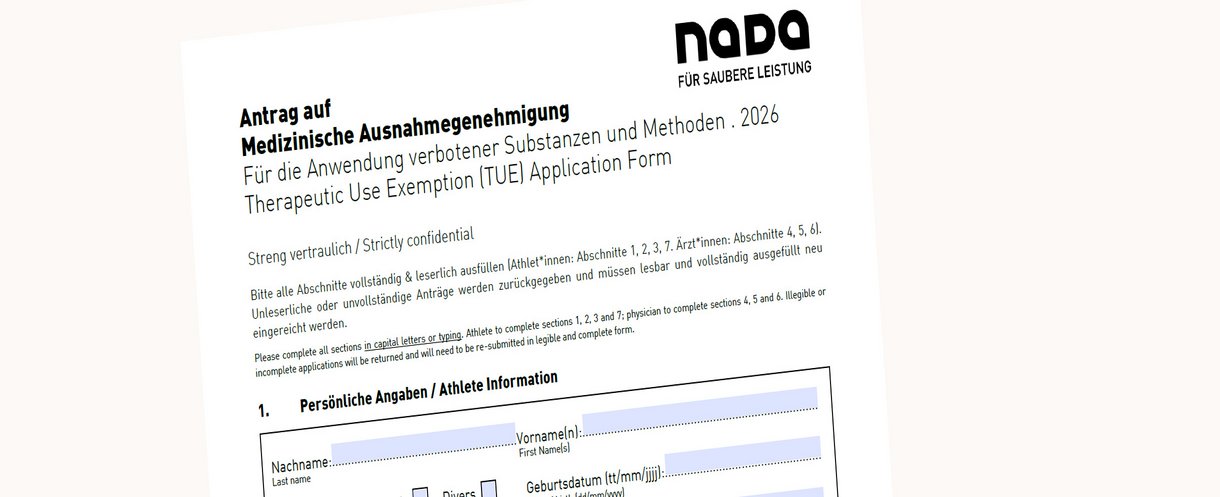 Antragformular für medizinische Ausnahmegenehmigungen