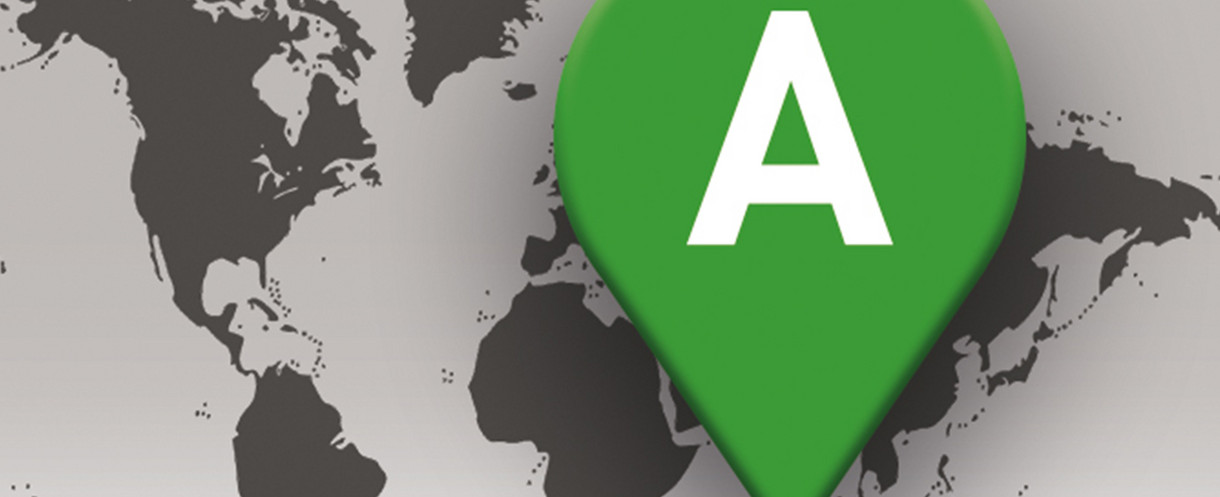 Anti-Doping Administration and Management System Weltkarte mit ADAMS-Logo