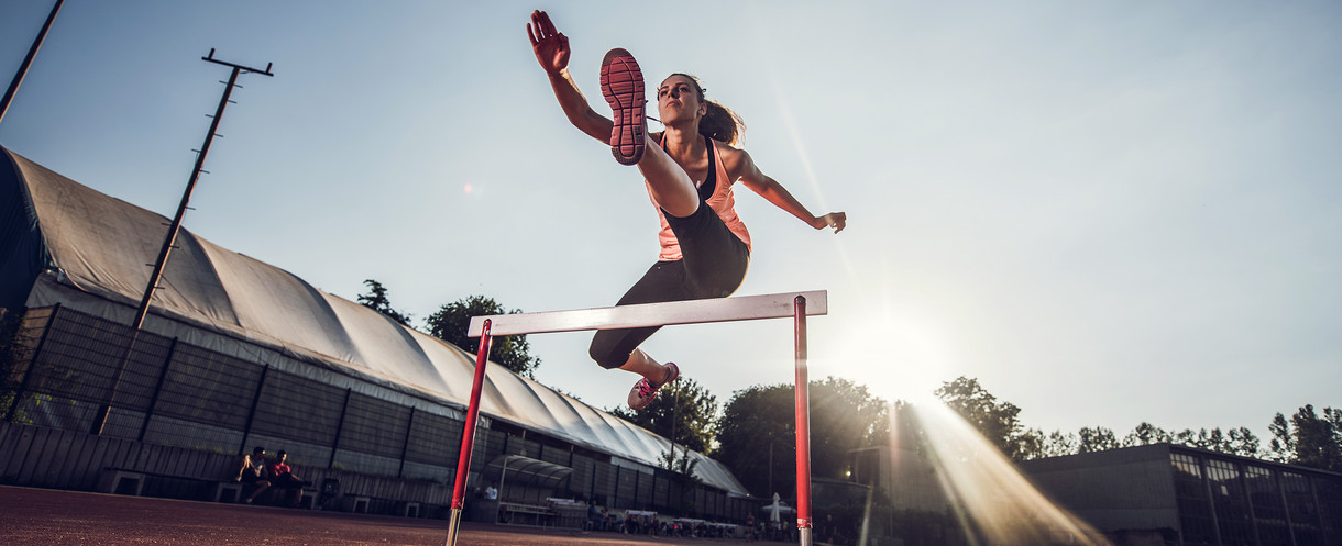 Trainingskontrollen Runner hurdles